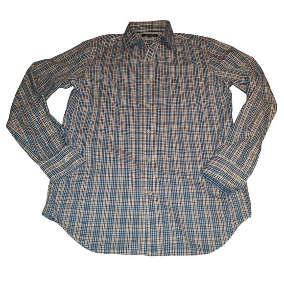 Banana Republic Size S Men's Plaid No Iron Classic Button Down Collared Shirt - Picture 1 of 9